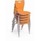 Mooreco Hierarchy School Chair, 4 Leg, 16" Chrome Frame, Orange Armless Shell, PK5 53316-5-ORANGE-NA-CH - alternate 2